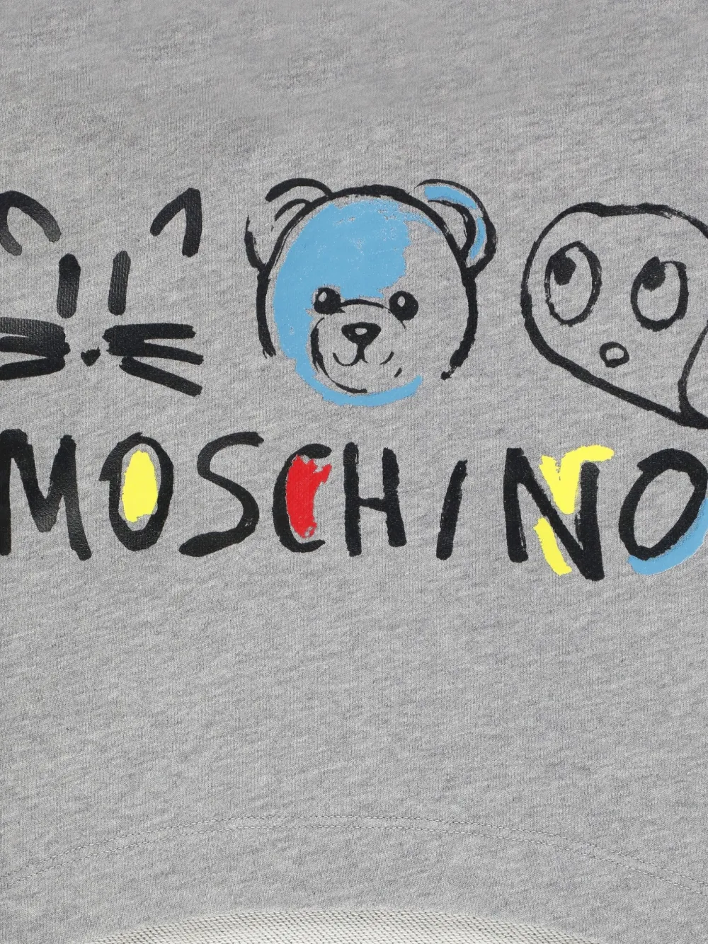 Moschino Kids Hoodie met logoprint Grijs