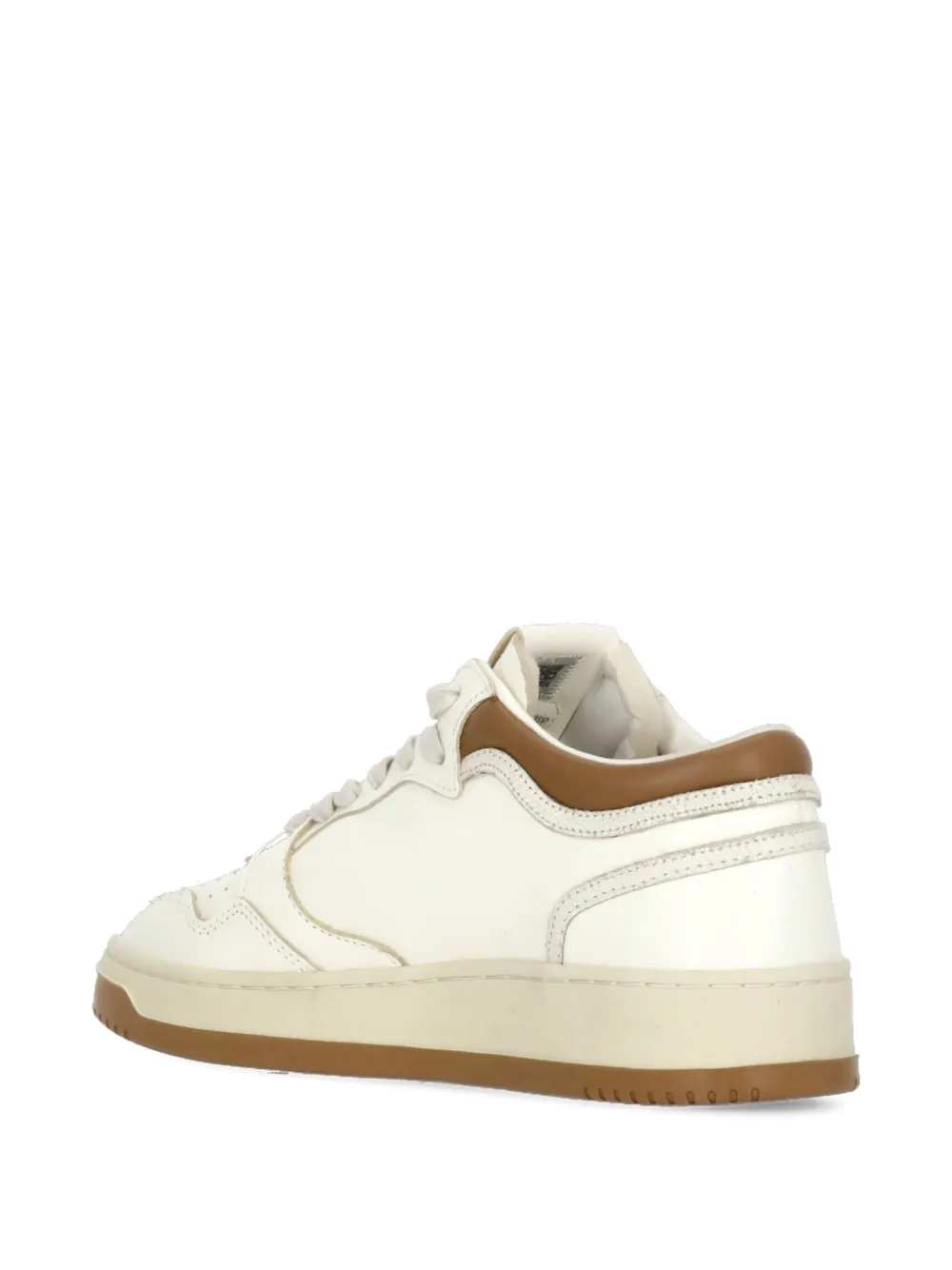 Autry Perforated Platform Leather Sneakers In White