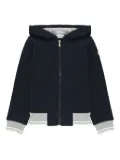 Moncler Enfant logo-patch hoodie - Blue