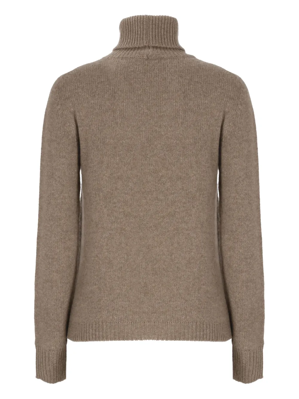 Vanisé Cashmere Turtleneck Sweater Long Sleeves Ribbed In Brown