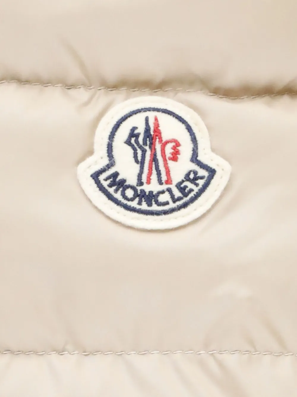 Moncler Enfant hooded belted down jacket Beige
