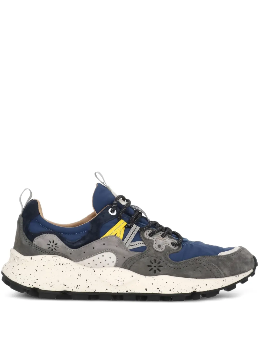 FLOWER MONTAIN Yamano 3 sneakers met suède vlak Blauw