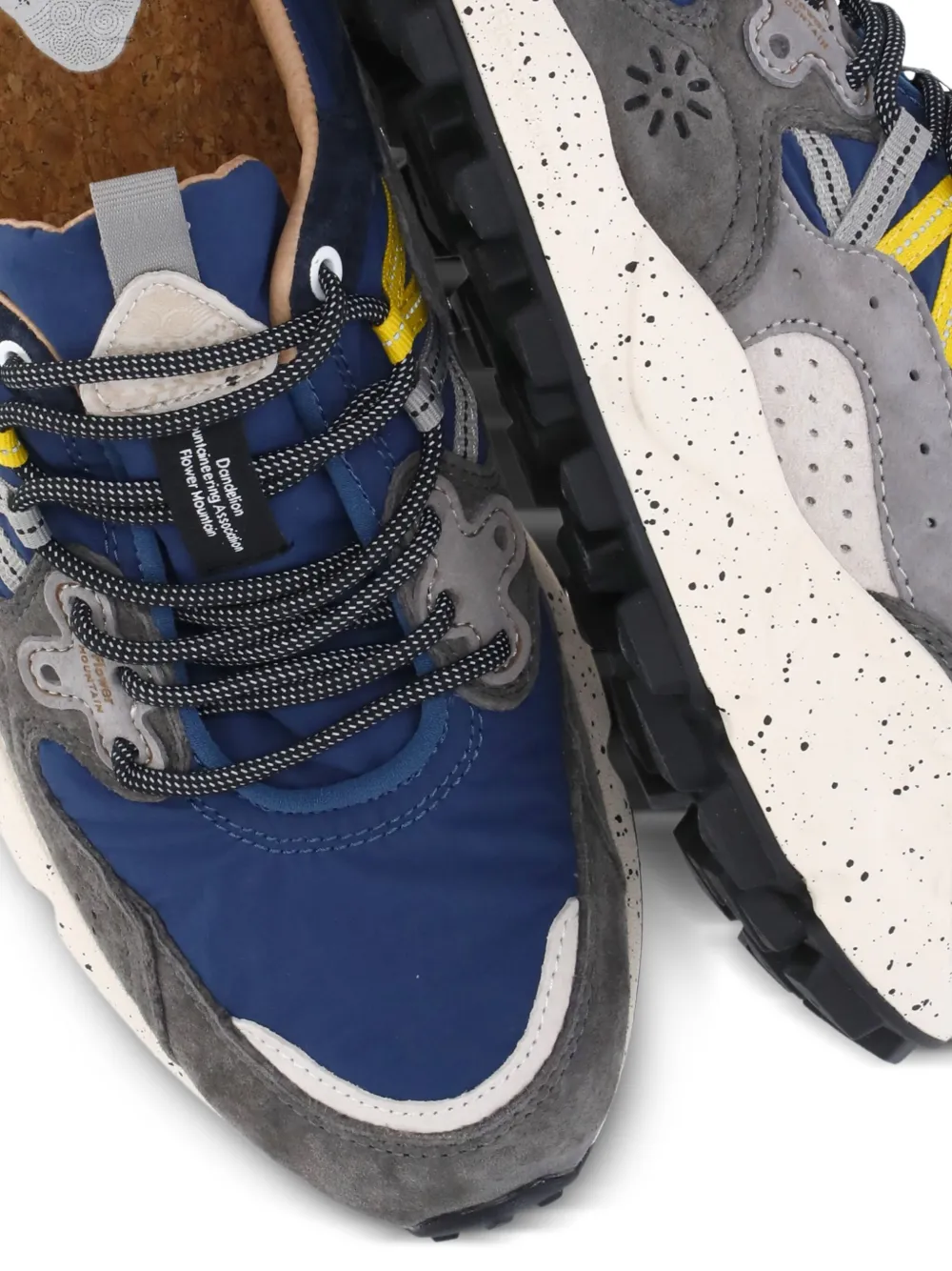 FLOWER MONTAIN Yamano 3 sneakers met suède vlak Blauw