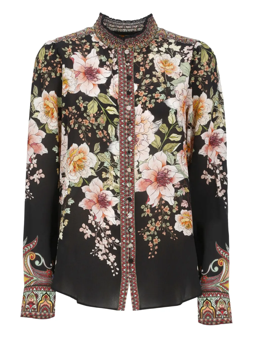 Hanna floral-print silk shirt