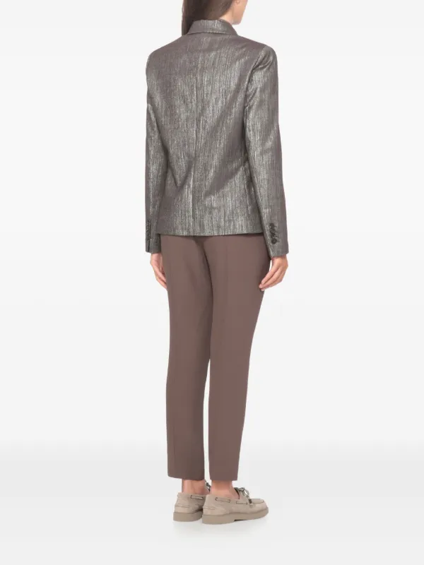 Brunello Cucinelli ピークドラペル ダブルジャケット | ブラウン