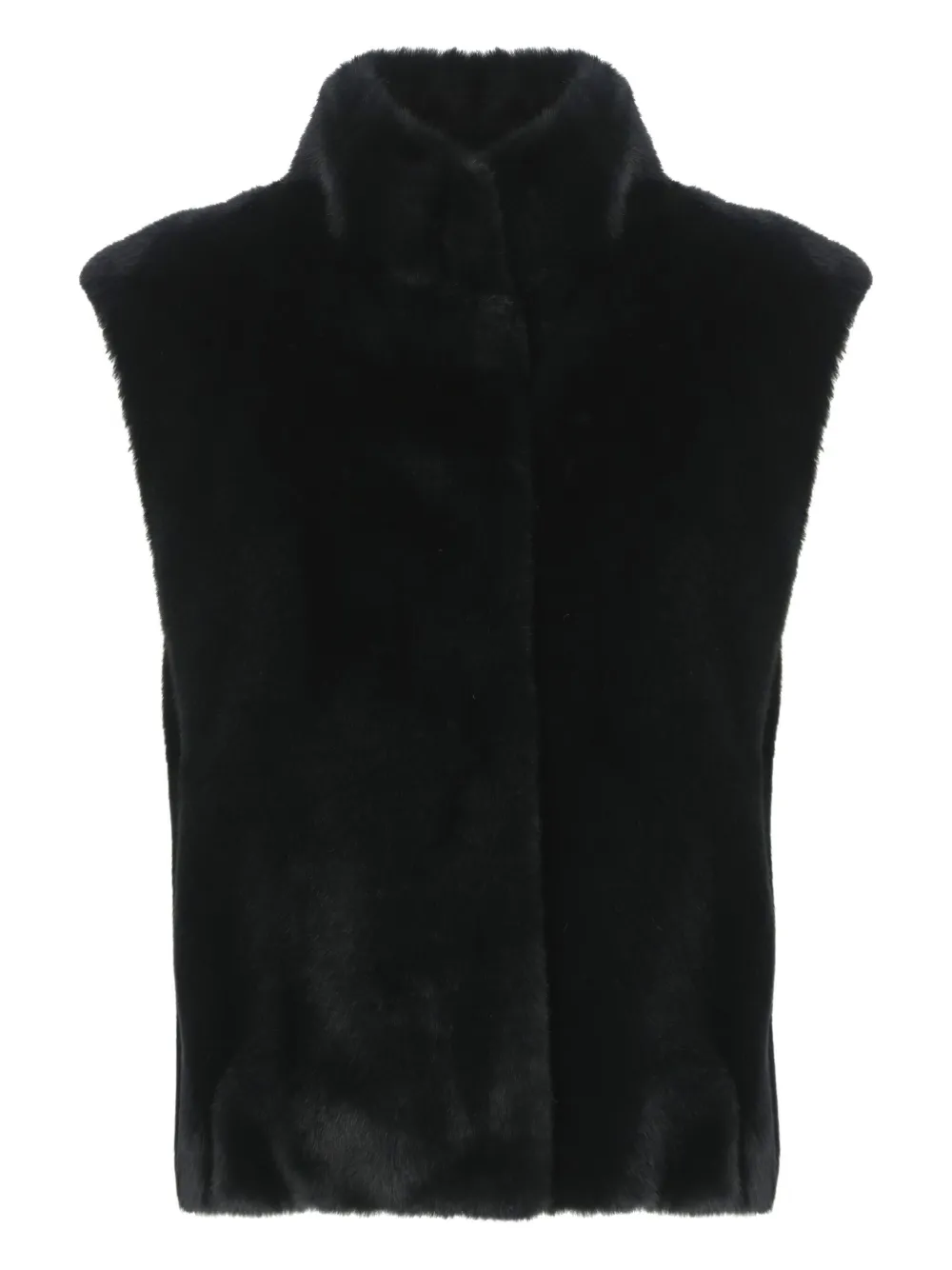 turtleneck sleeveless waistcoat