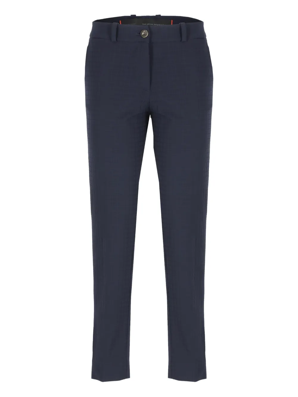 checked-pattern trousers