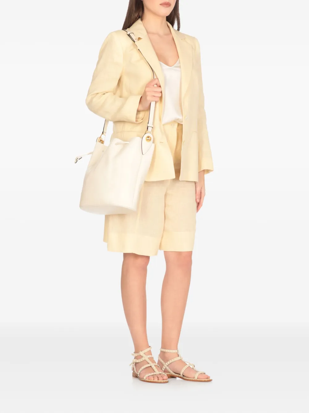 Furla Schoudertas met trekkoord - Wit