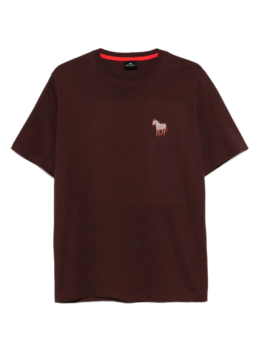 Zebra-embroidered T-shirt