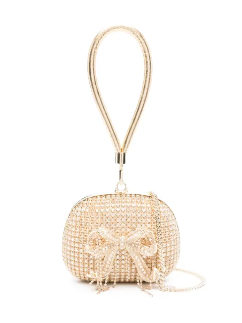 Self-Portrait mini crystal-embellishment clutch bag