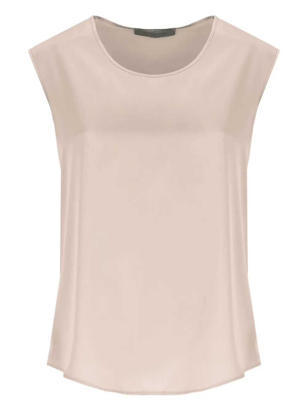 satin crew-neck top