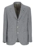 Brunello Cucinelli pied-de-poule linen blazer - Grey