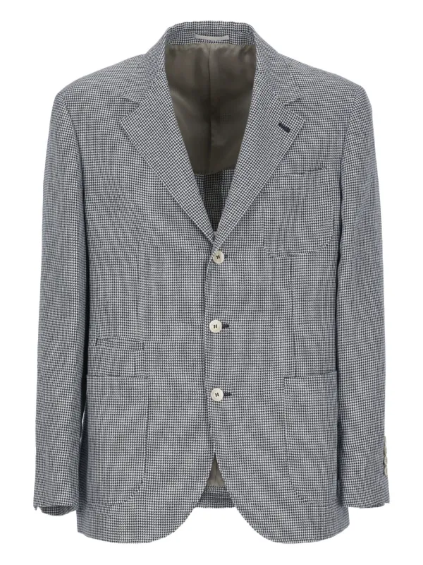 BRUNELLO CUCINELLI✨テーラードジャケット グレー　リネン Linen unconstructed blazer for Man in Cosmos | Brunello