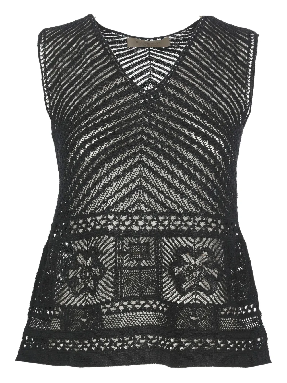 perforated sleeveless top