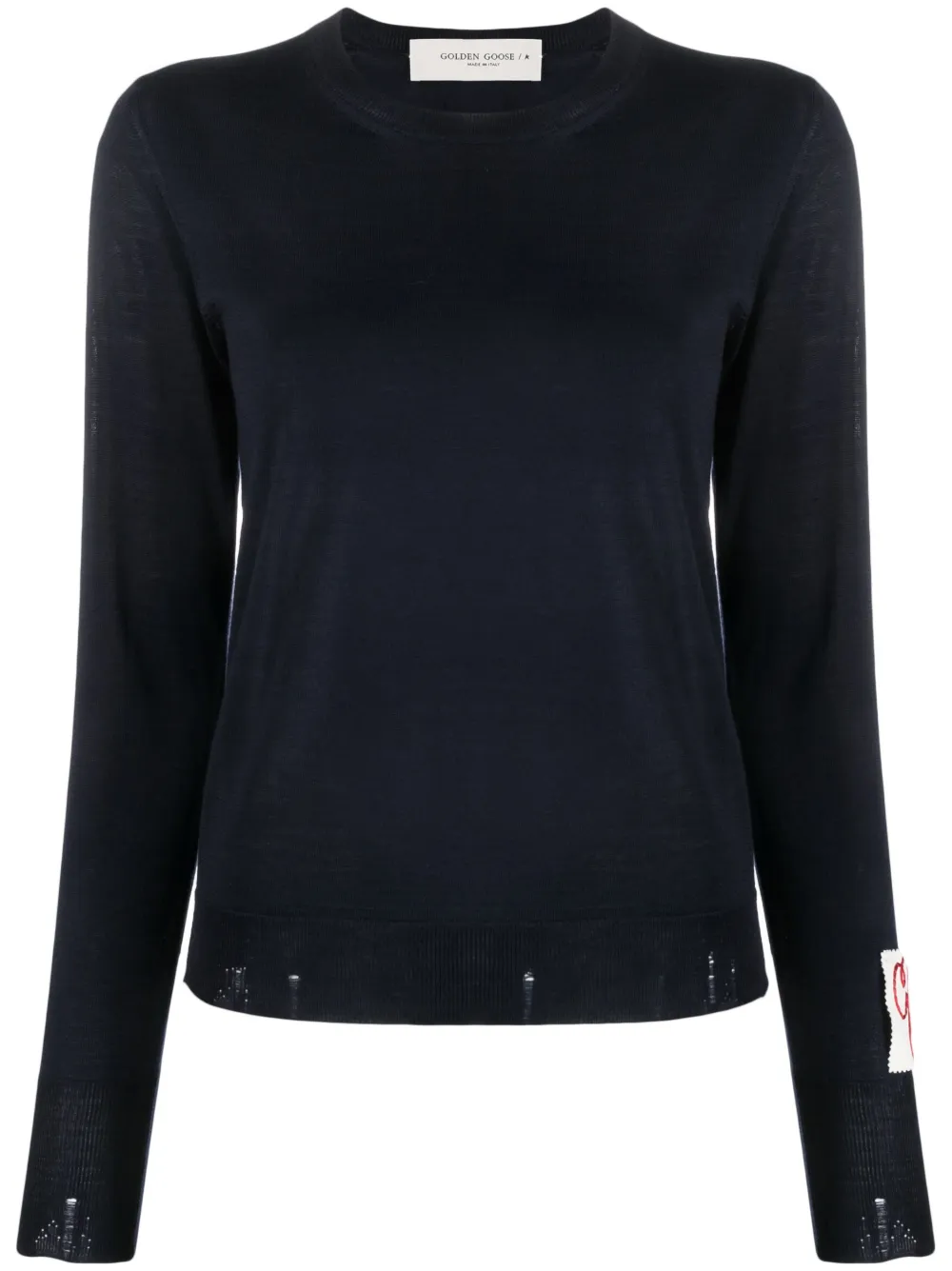 Golden Goose Wollen trui met geribbelde afwerking Blauw