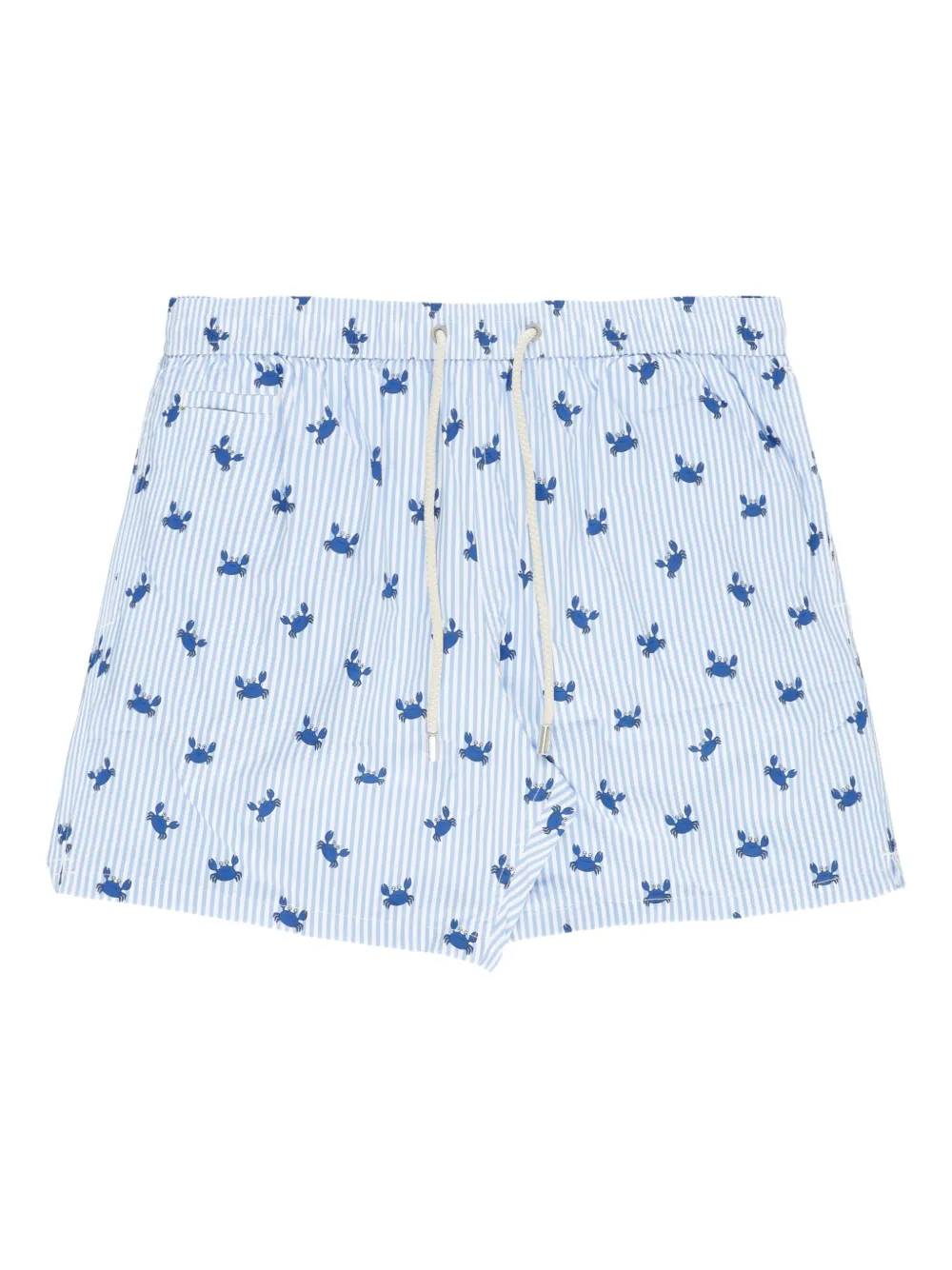 MC2 Saint Barth crab-print striped swim shorts | Blue | Image 1