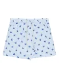 MC2 Saint Barth crab-print striped swim shorts - Blue