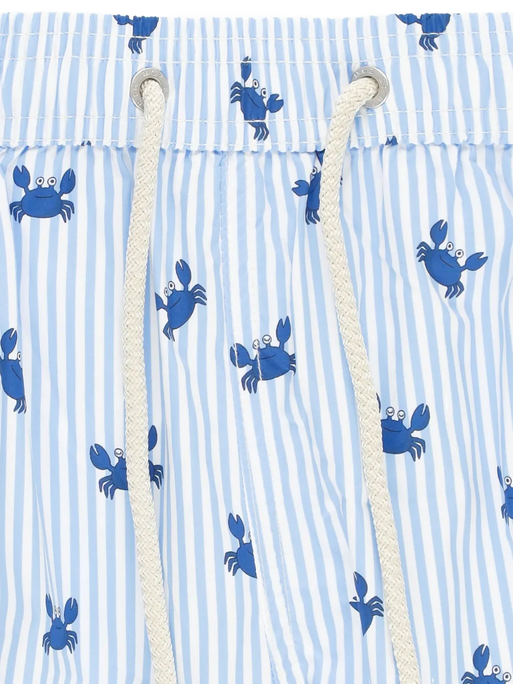 Mc2 Saint Barth Printed Swim Trunks With Pocket And Buttons In Blue