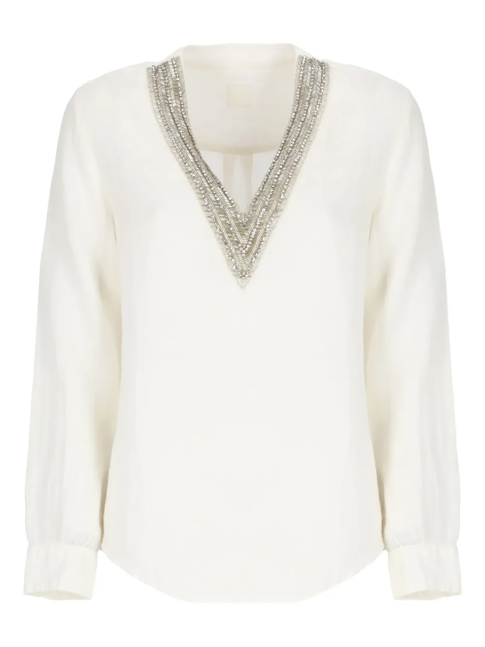 V-neck embellished blouse