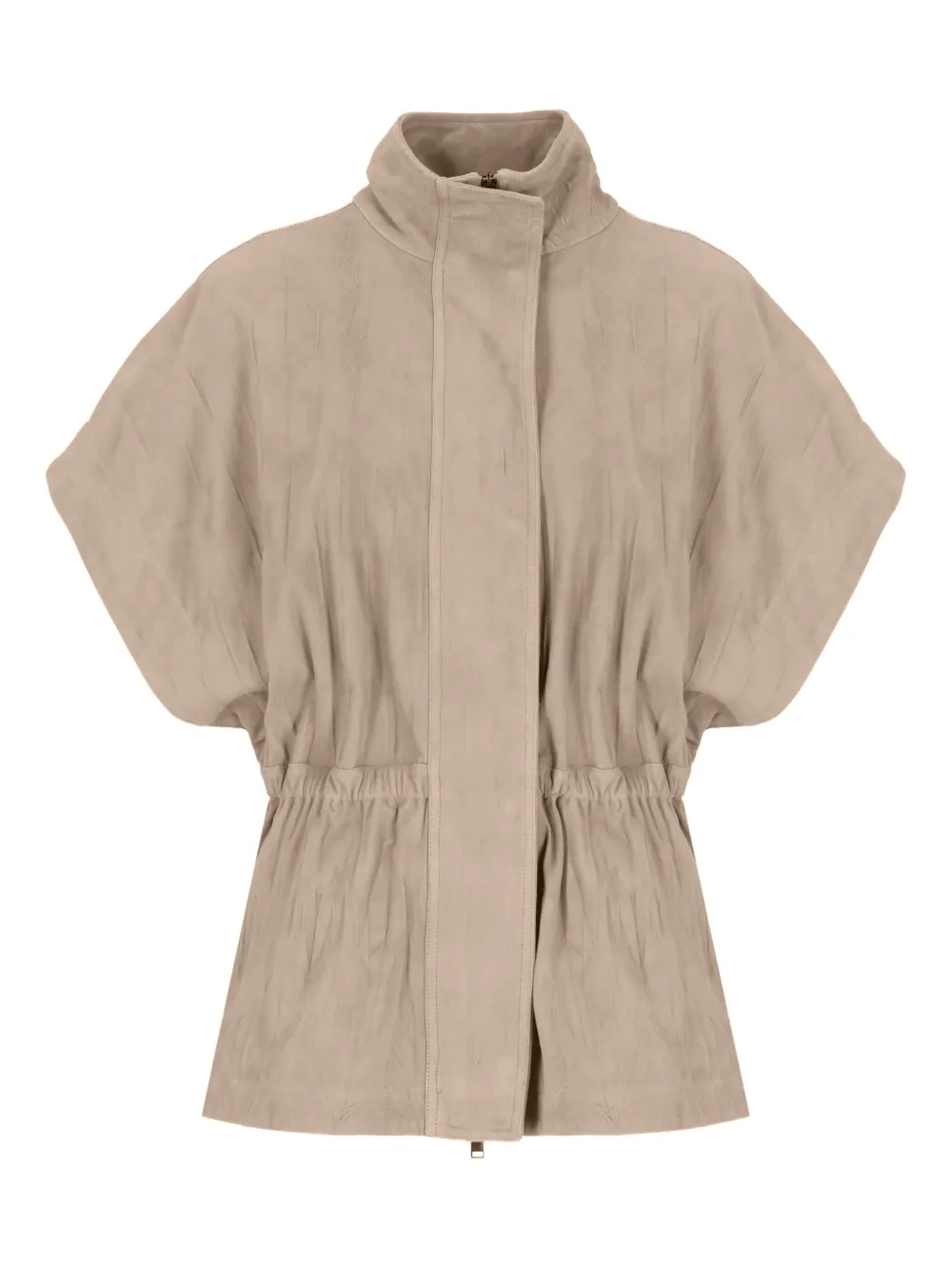 Fabiana Filippi Suède jack met elastische taille Bruin