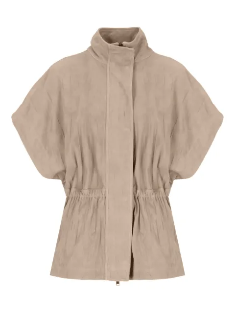 Fabiana Filippi elasticated-waist suede jacket
