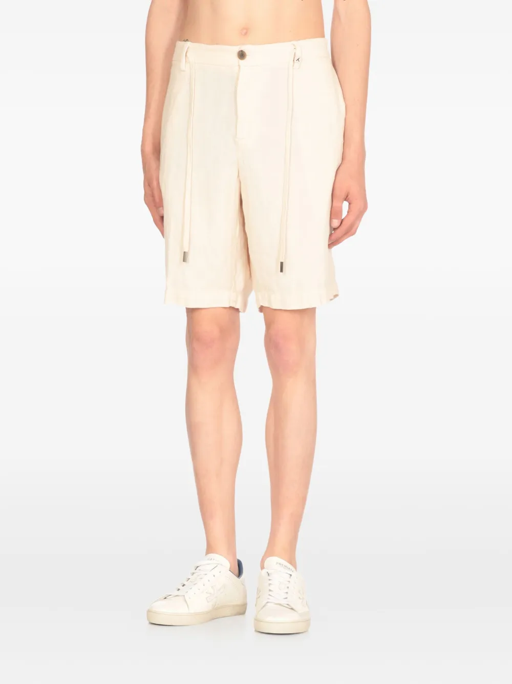Myths logo-detail shorts - Beige