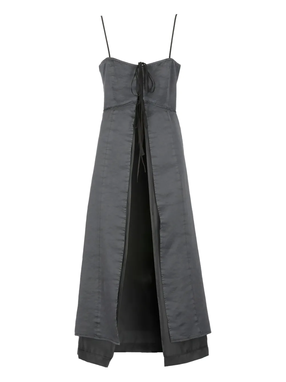 lace-up flared dress