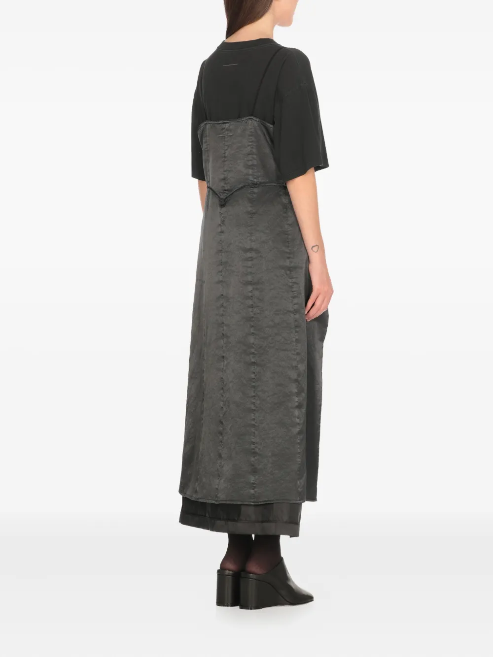 MM6 Maison Margiela Flared jurk met veters Zwart