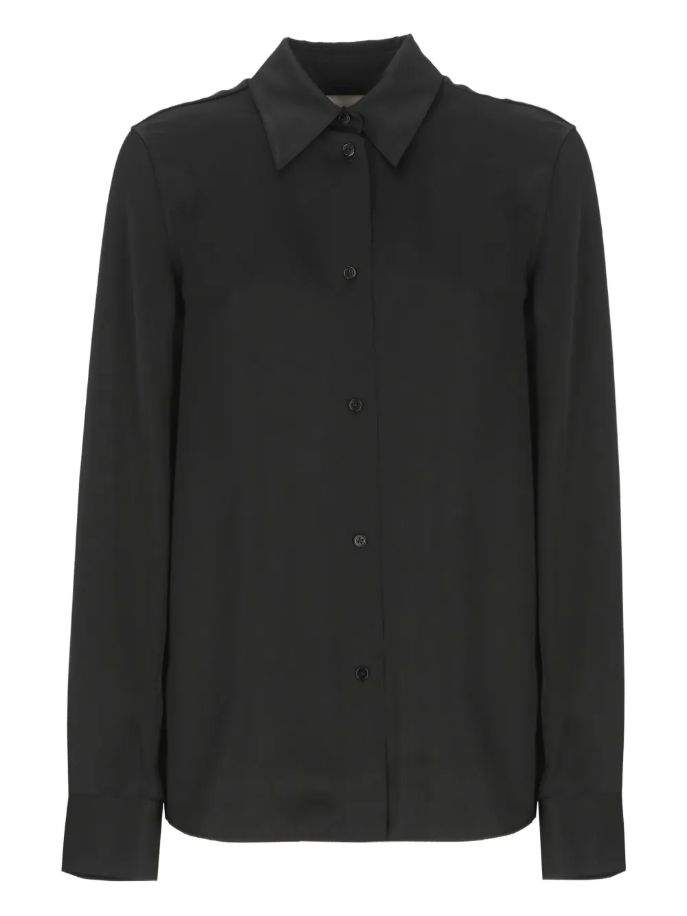 Jil Sander long-sleeved collared shirt Zwart