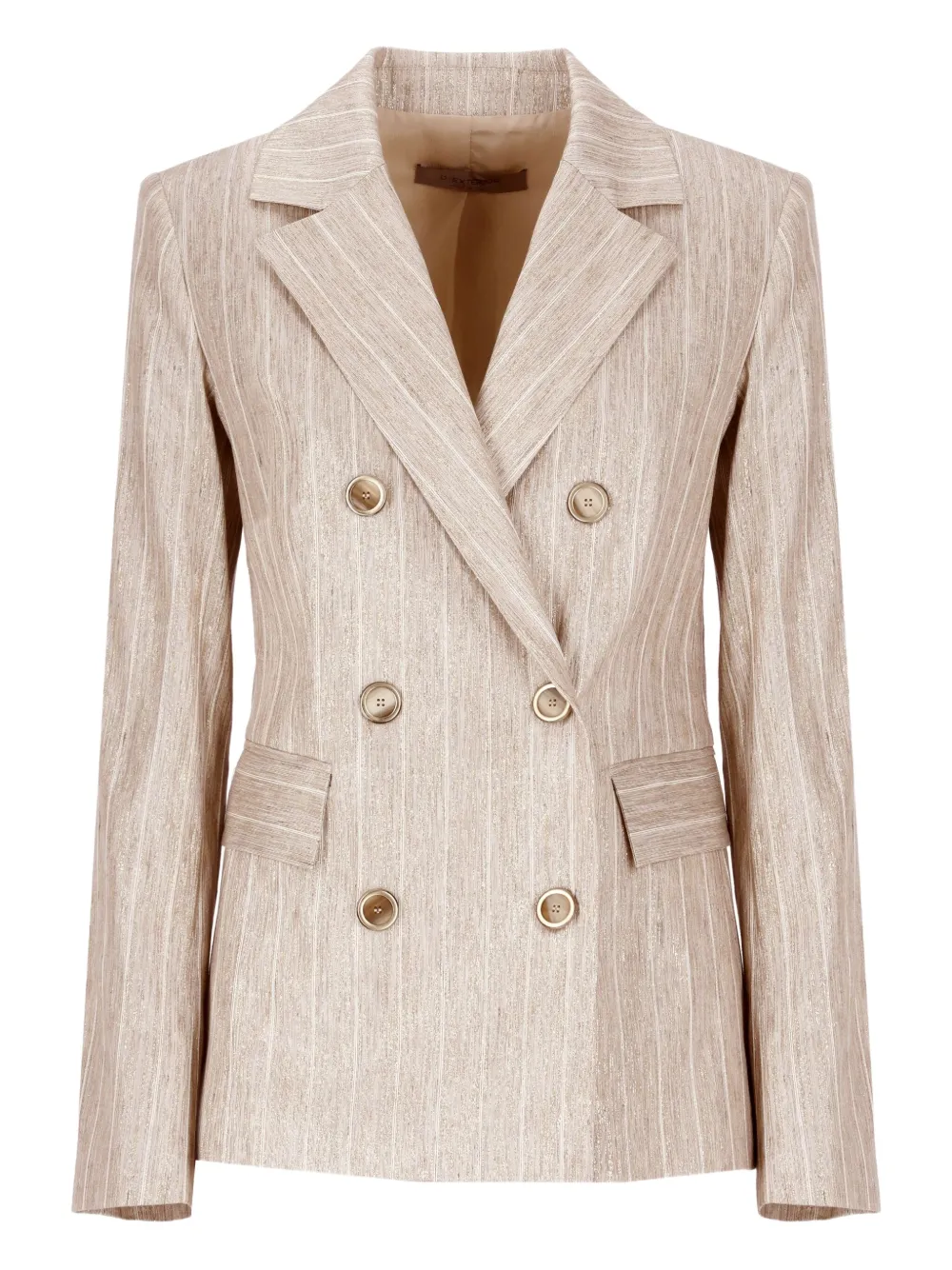 pinstripe-print double-breasted blazer