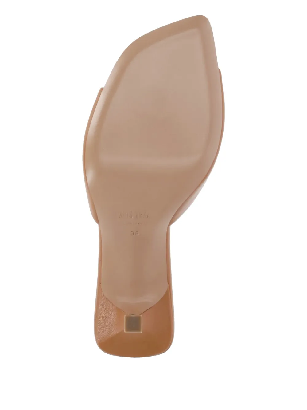Paris Texas 80mm leather mules Brown