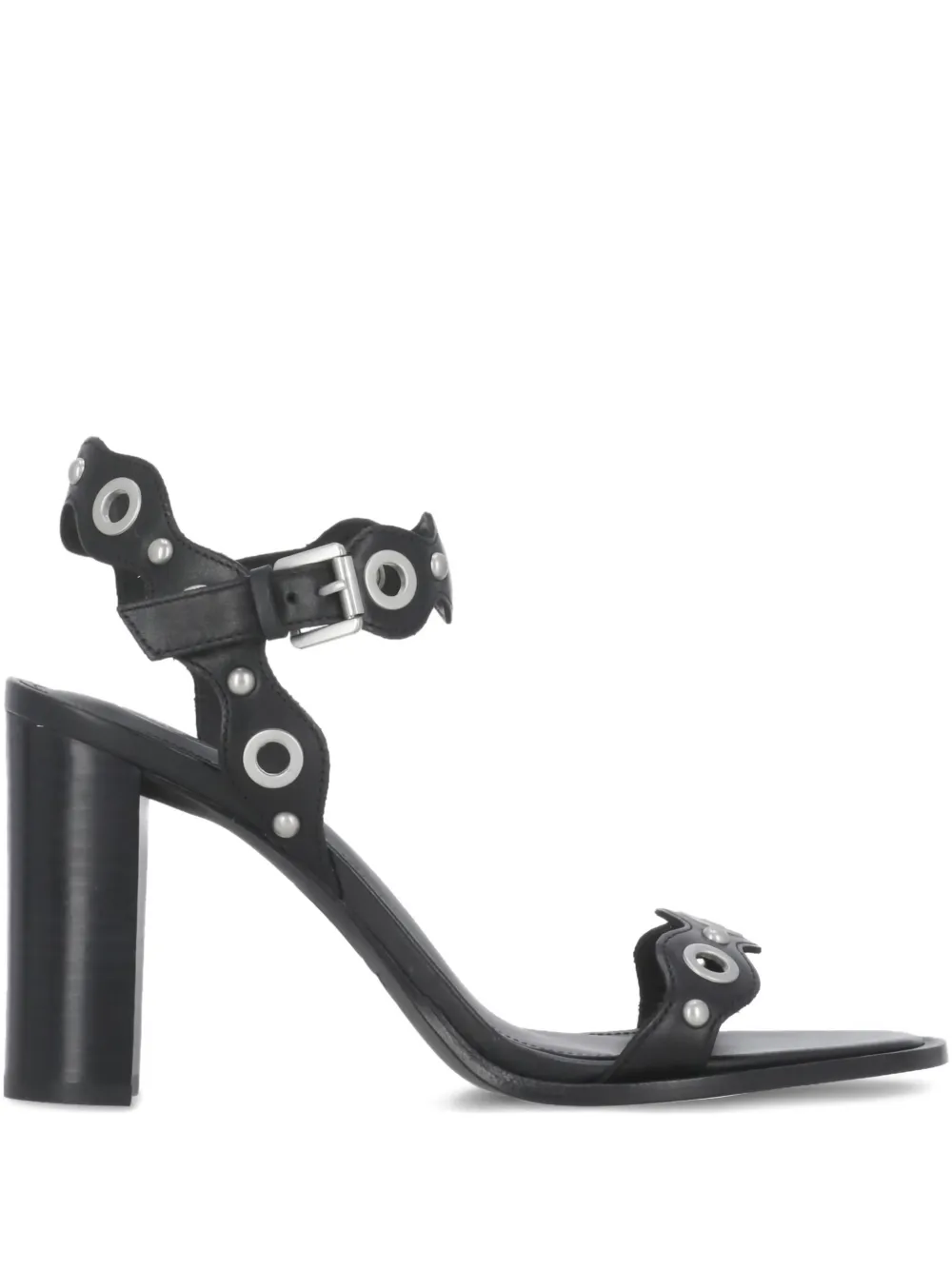 Ash 100mm eyelet-embellished heeled sandals Black