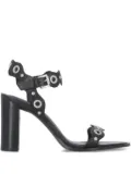 Ash 100mm eyelet-embellished heeled sandals - Black