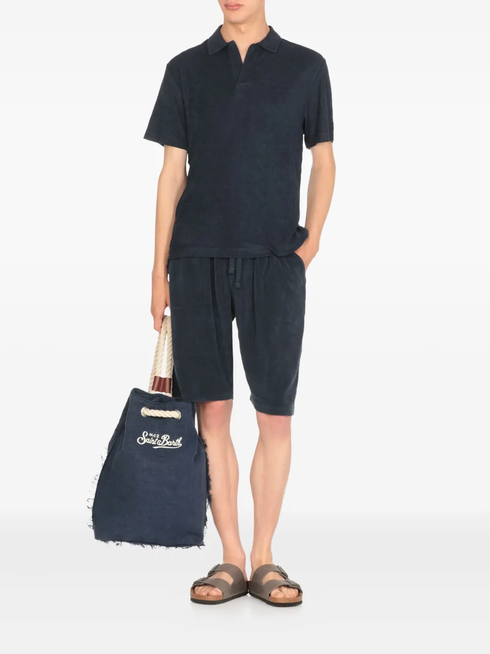 MC2 Saint Barth elastic-waist embroidered shorts - Blauw