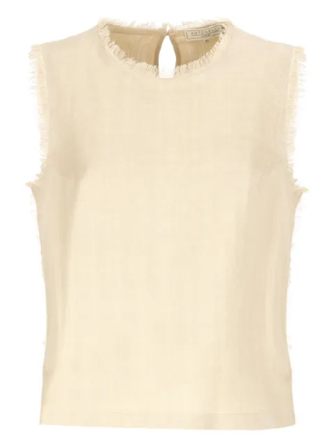 Antonelli frayed-trim sleeveless top