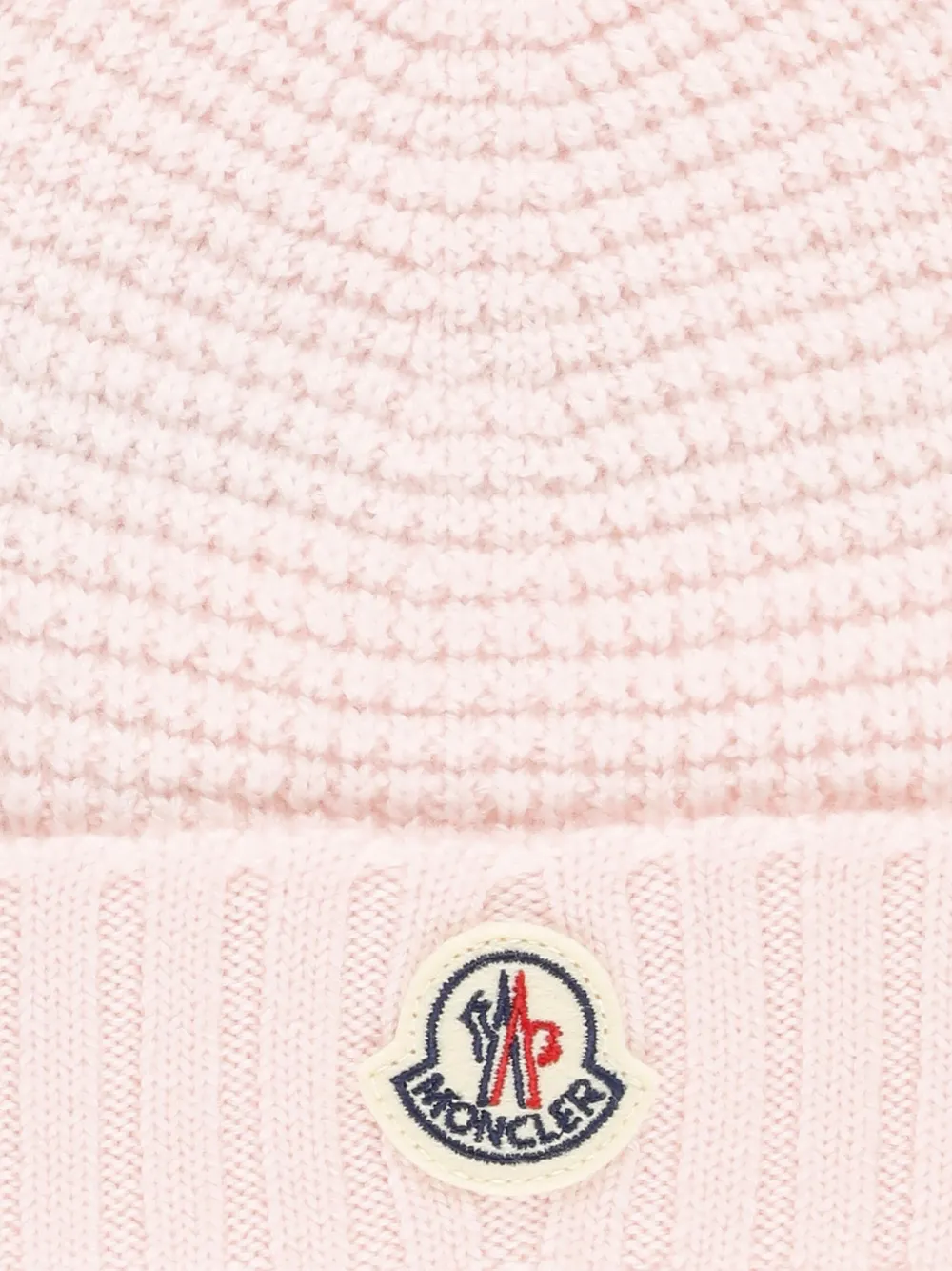 Moncler Enfant Muts met getextureerd logo Roze