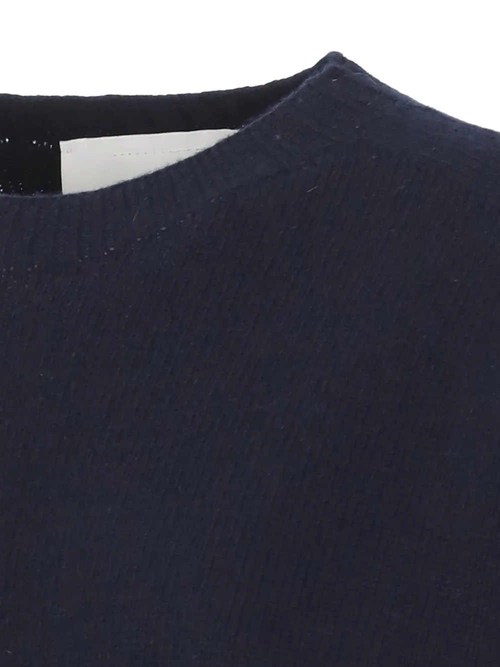 Vanisé Merino Wool Long Sleeve Crew Sweater In Blue