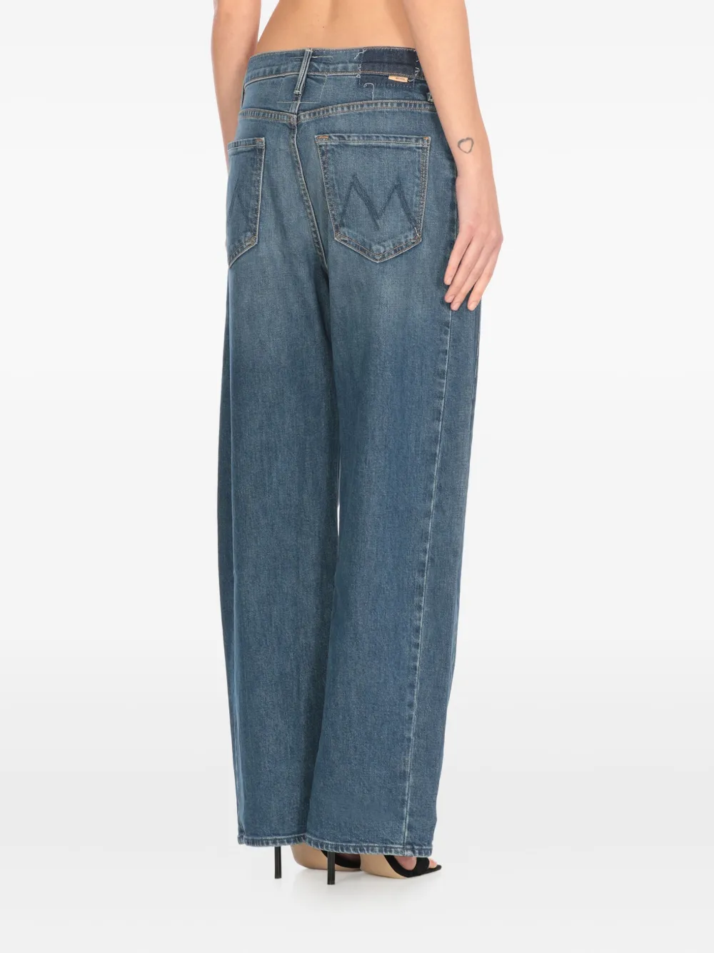 MOTHER Jeans met vlakken Blauw
