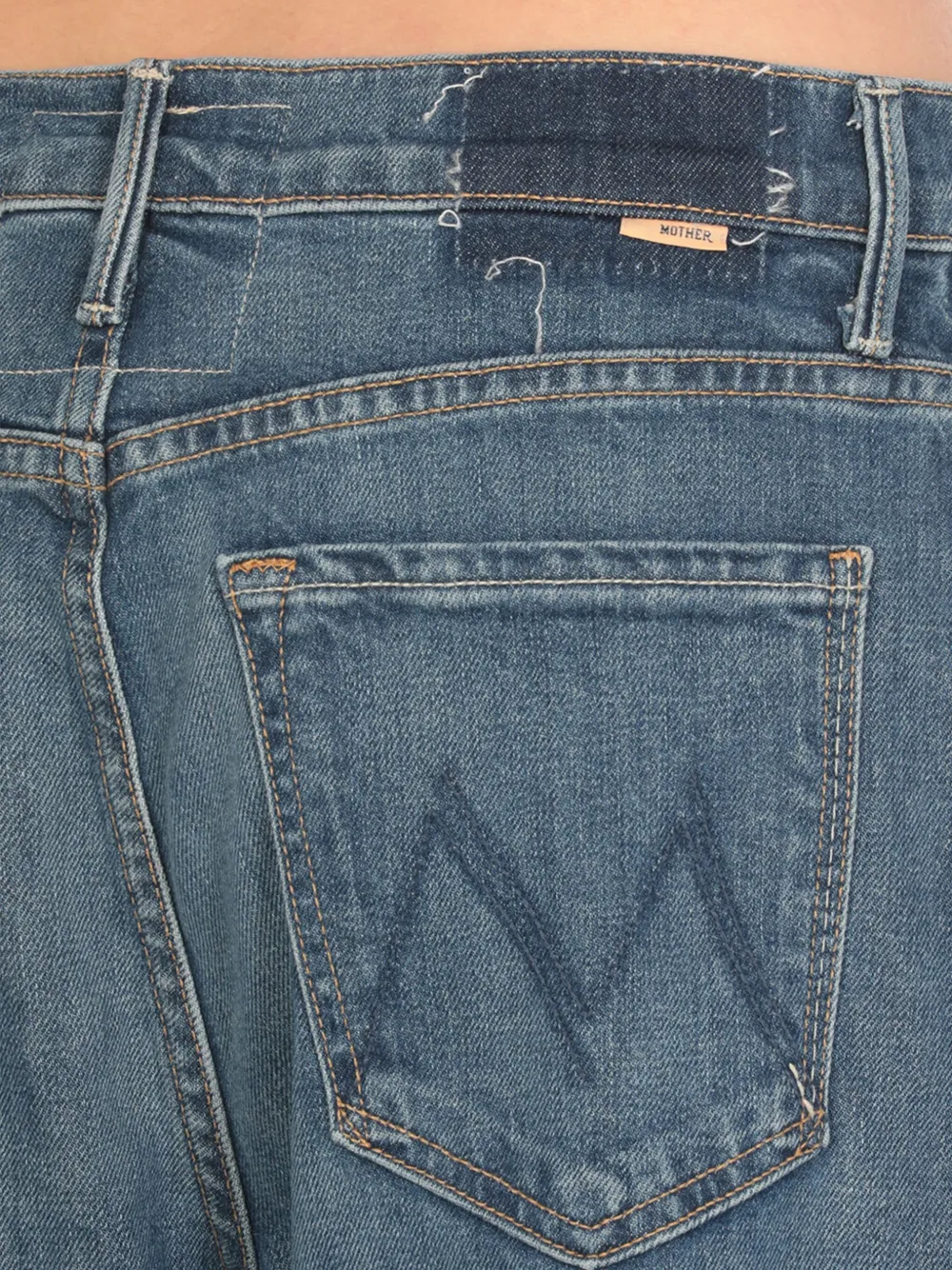 MOTHER Jeans met vlakken Blauw