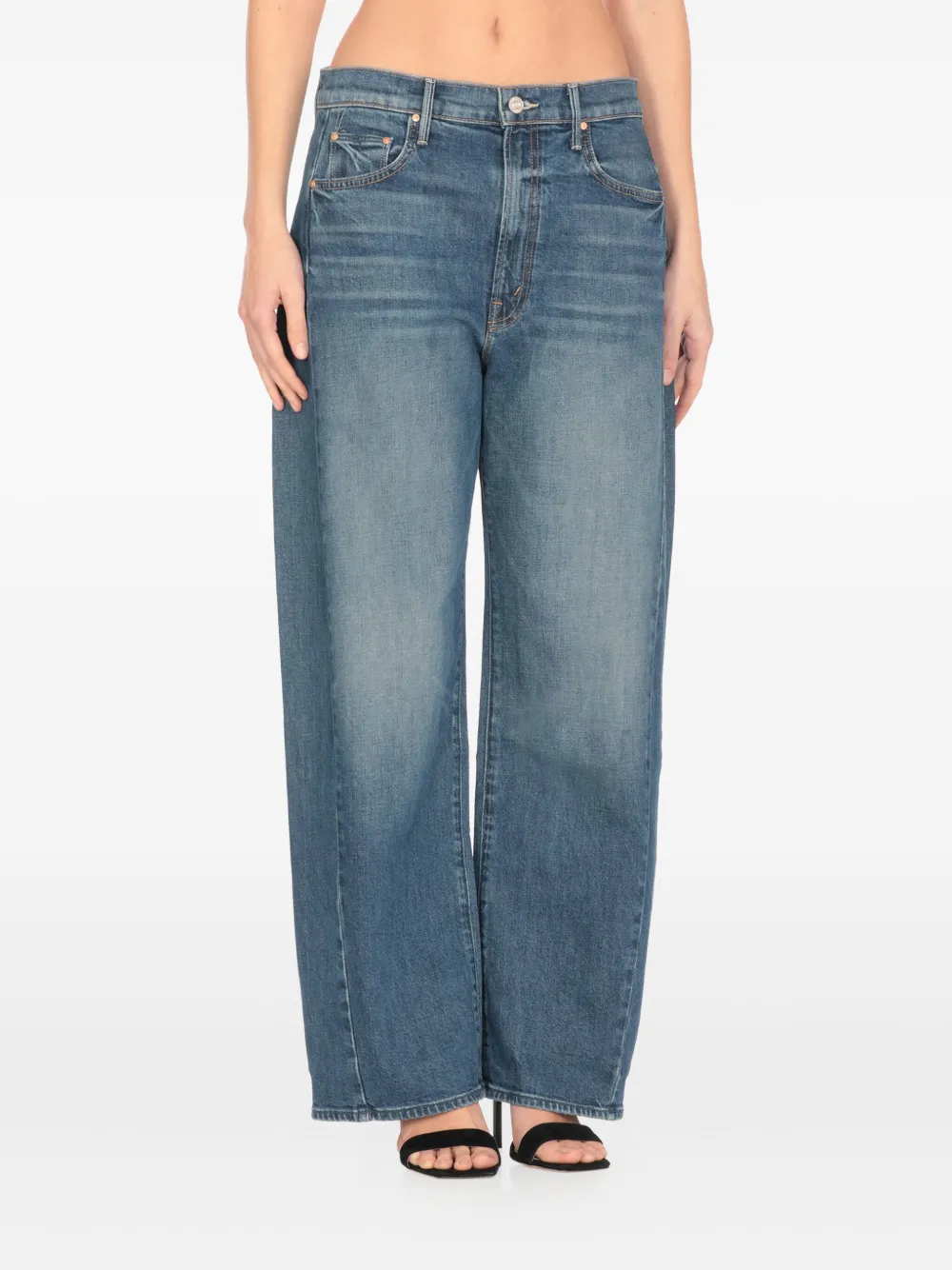 MOTHER Jeans met vlakken Blauw