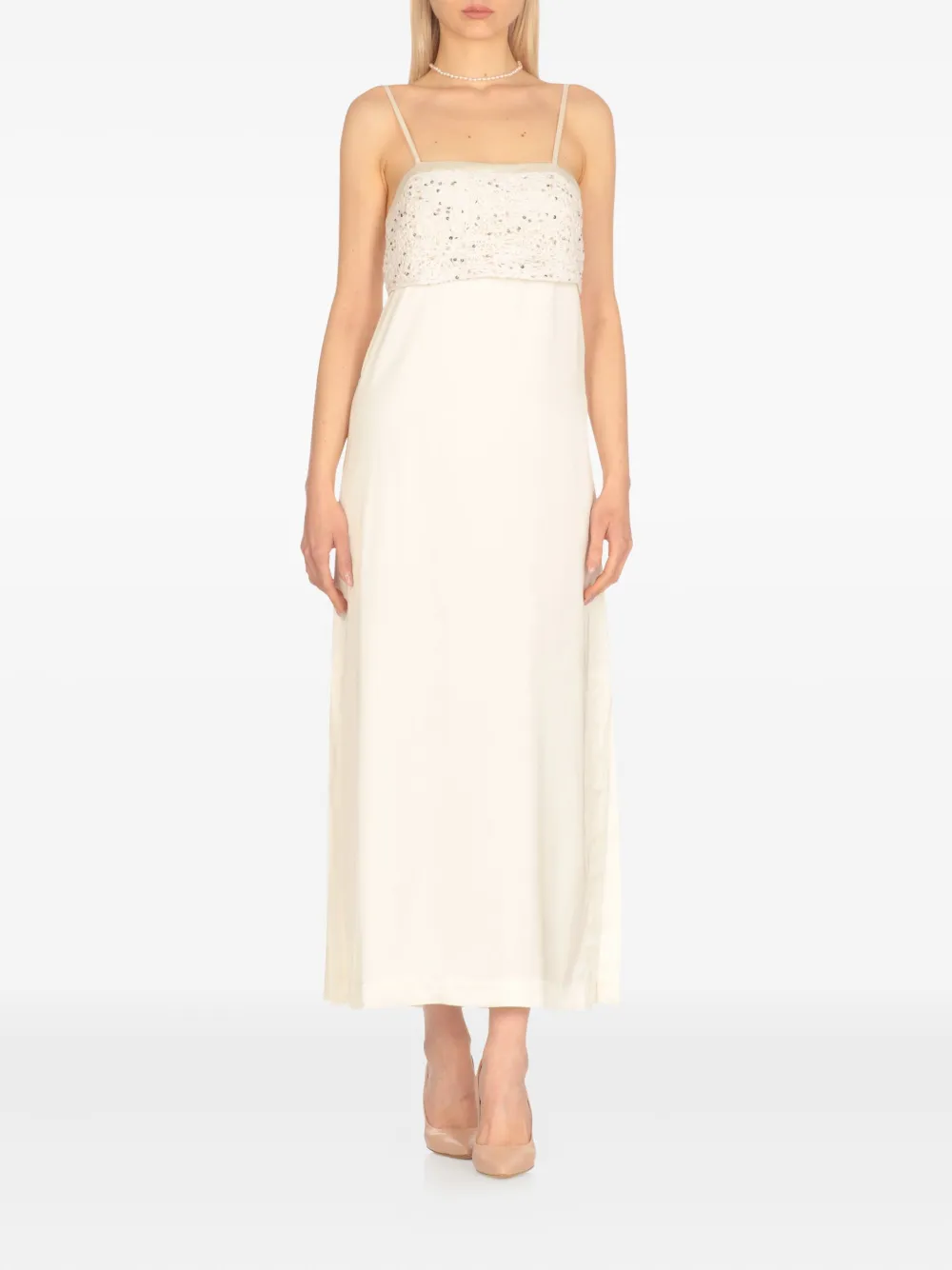 Peserico sequin-embellished midi dress - Wit