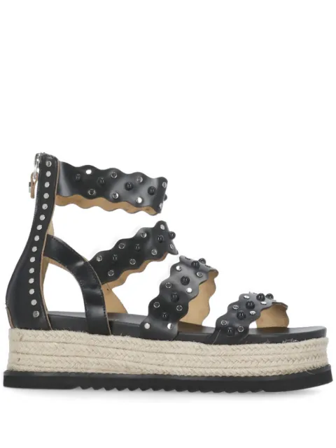 Cult scalloped-detail studded sandals