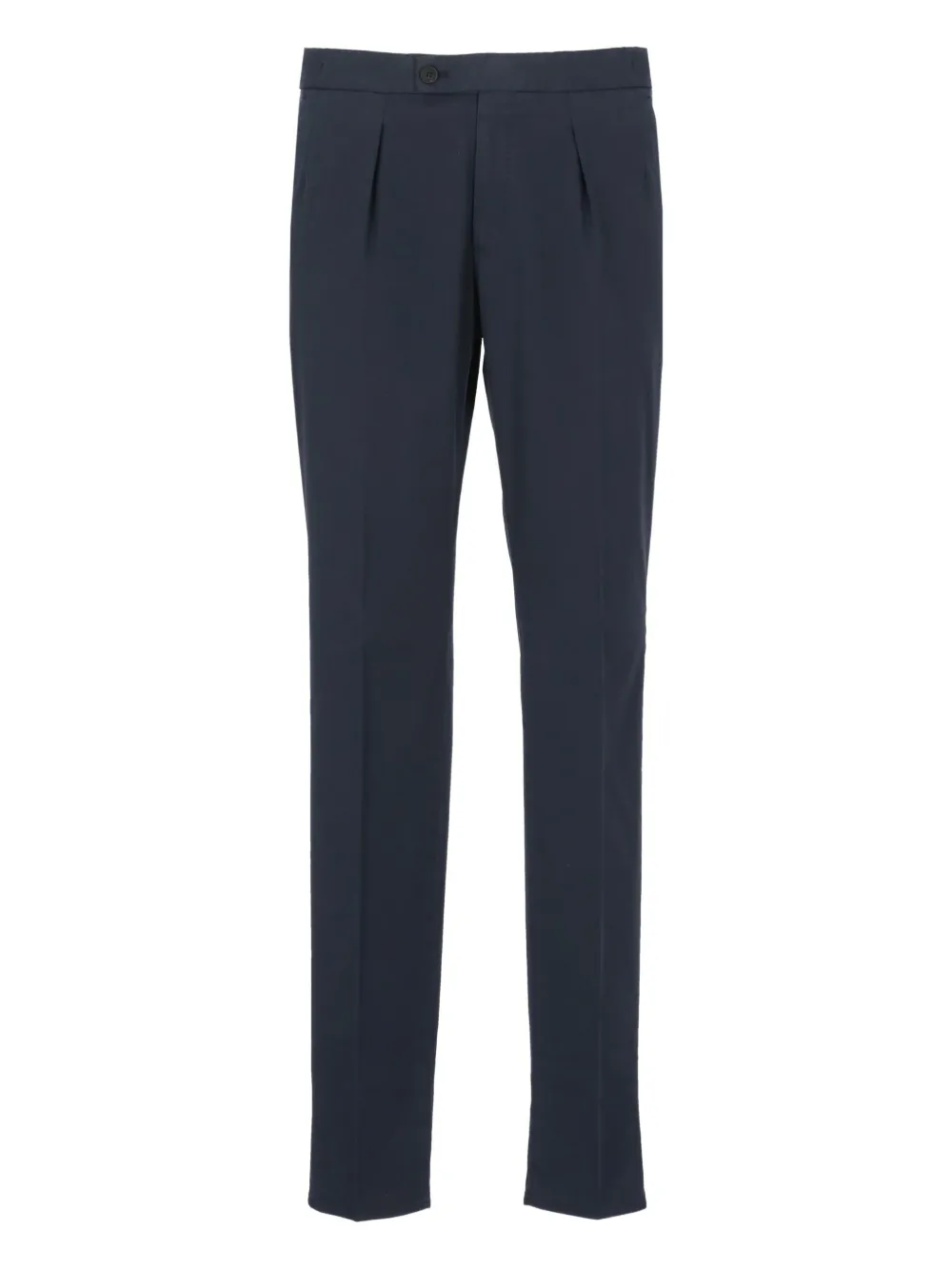 pleated front-button trousers
