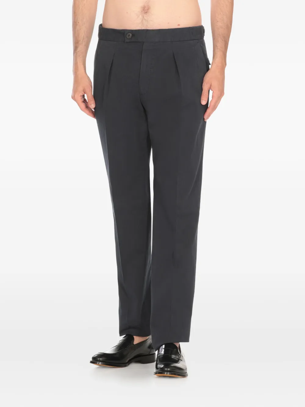 Incotex pleated front-button trousers - Blauw
