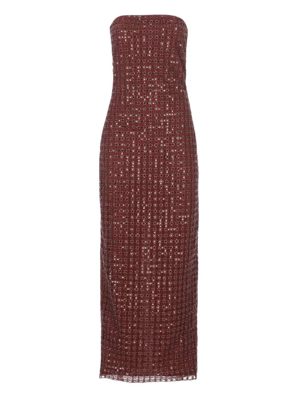 ROTATE BIRGER CHRISTENSEN sequin-embellished strapless dress Rood