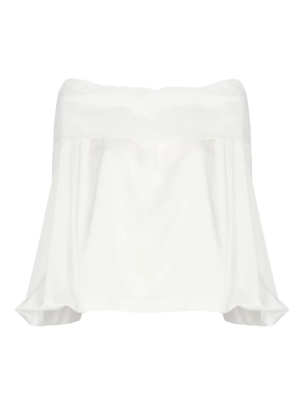 off-shoulder balloon-sleeve top