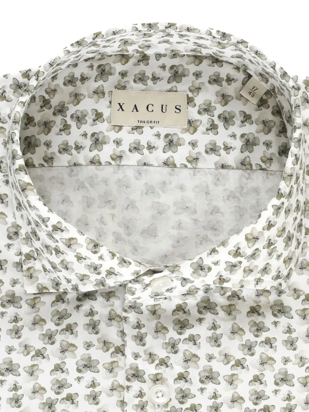 Xacus floral-print cotton shirt - Wit