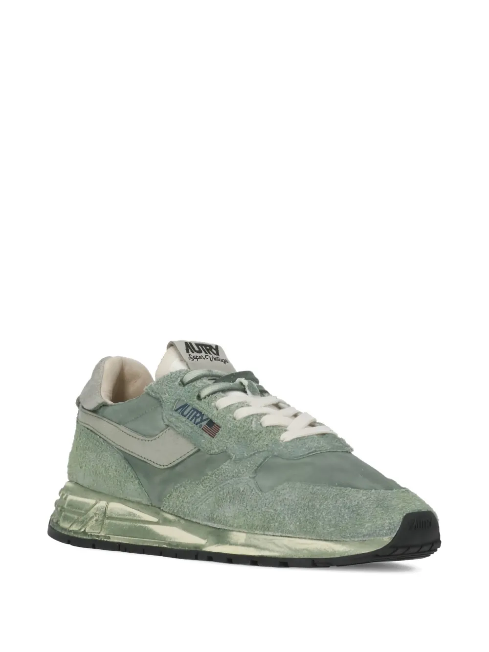 Autry Reelwind suède sneakers met metallic vlak Groen