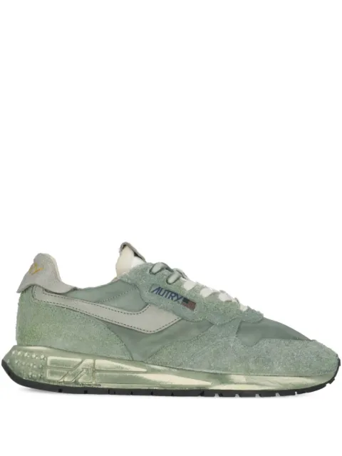 Autry Reelwind metallic-panel suede sneakers