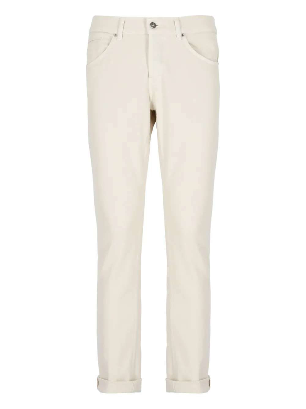 DONDUP logo-plaque pants | White | Image 1